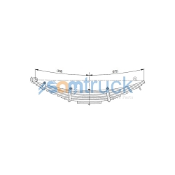 Rear thin type complete Leaf Spring