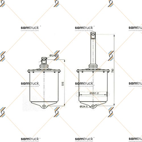 250 LİK 35 CM SAÇ PİSTON - İÇTEN KAPAKLI - 48192013
