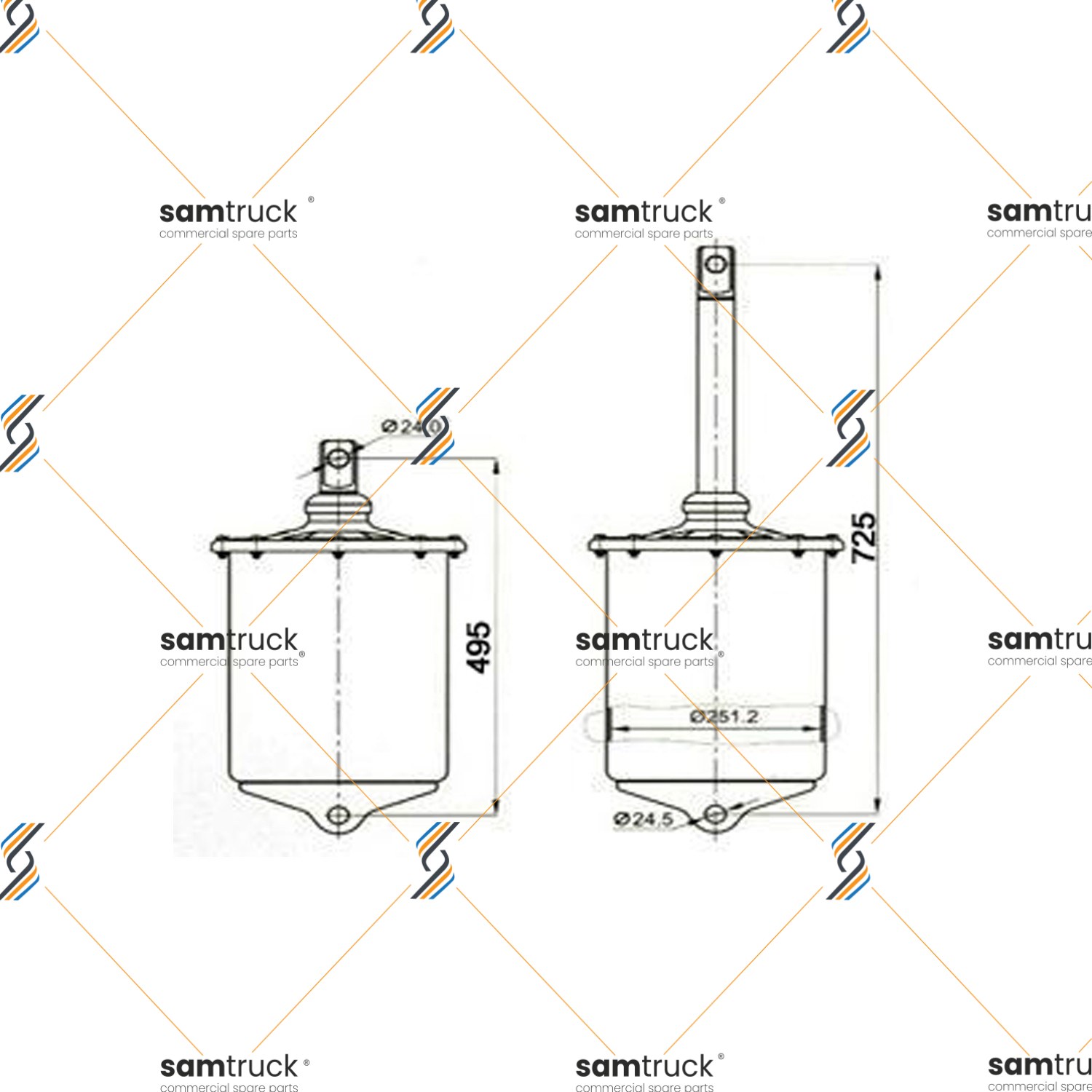 250 LİK 32 CM SAÇ PİSTON - İÇTEN KAPAKLI
