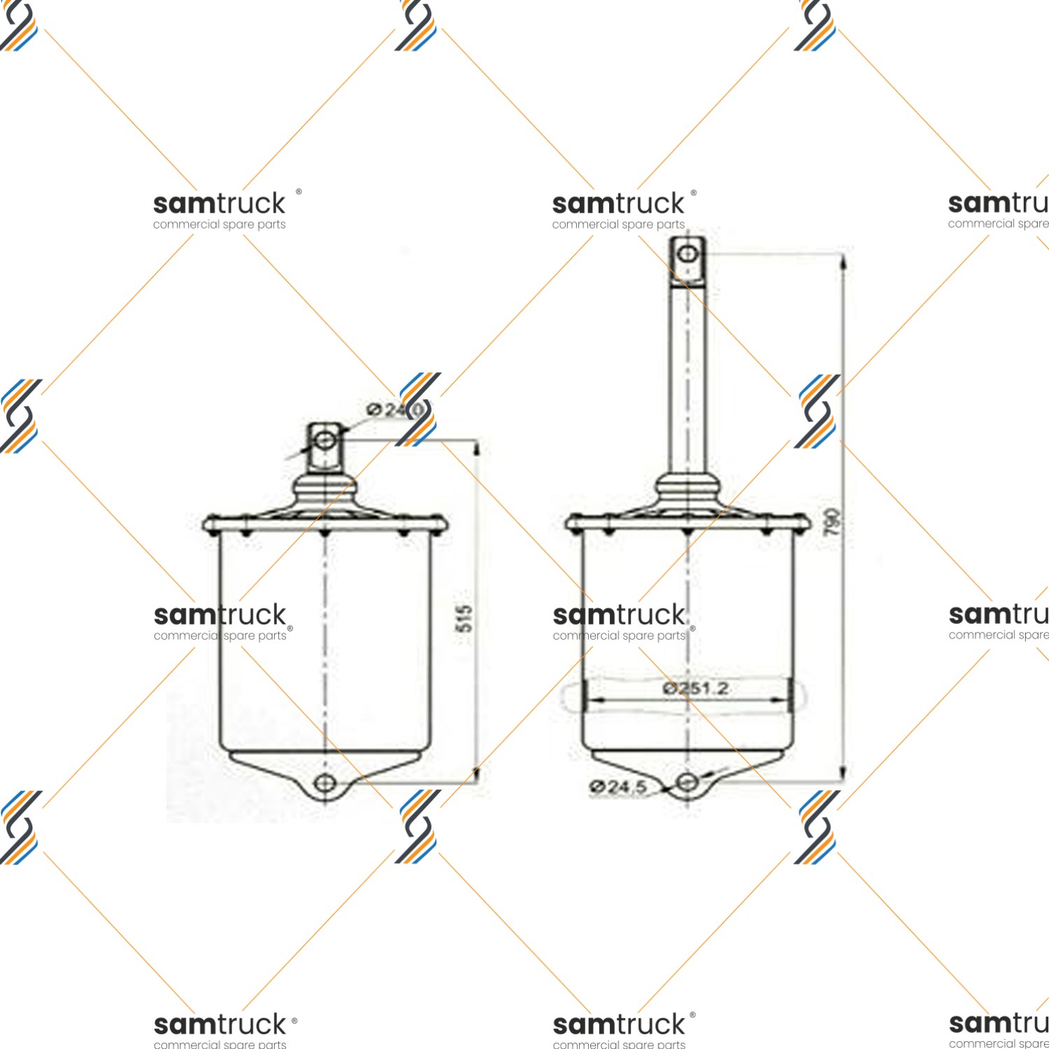 250 LİK 35 CM SAÇ PİSTON - İÇTEN KAPAKLI