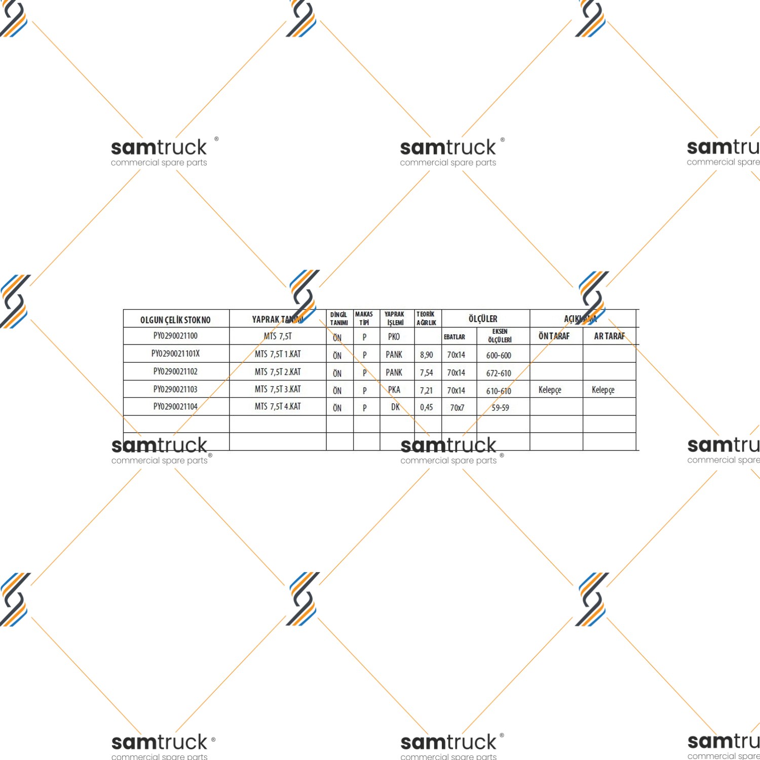 MITSUBISHI CANTER PARABOLİK ÖN KOMPLE MAKAS