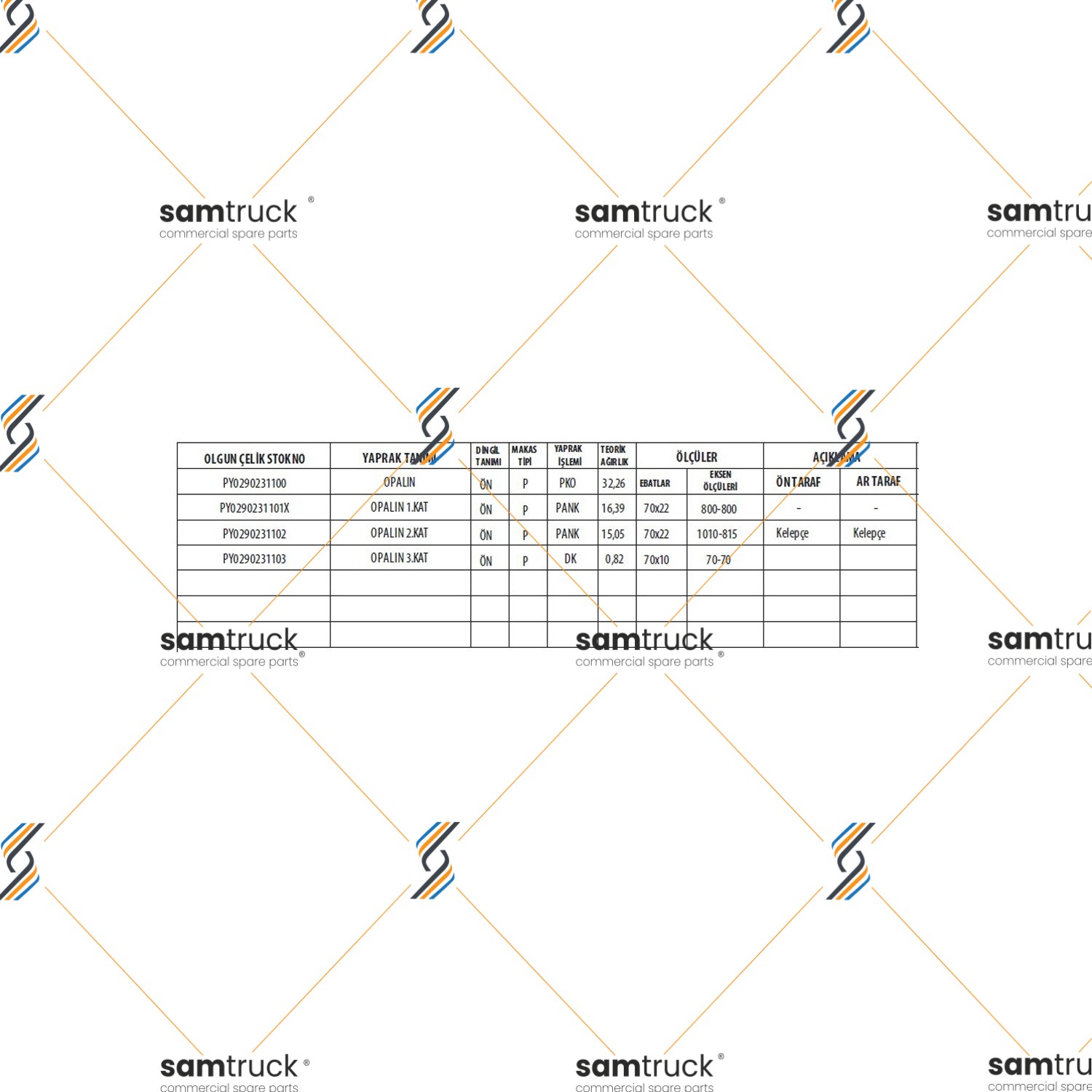 MITSUBISHI POWERBUS OPALİN PARABOLİK ÖN KOMPLE MAKAS